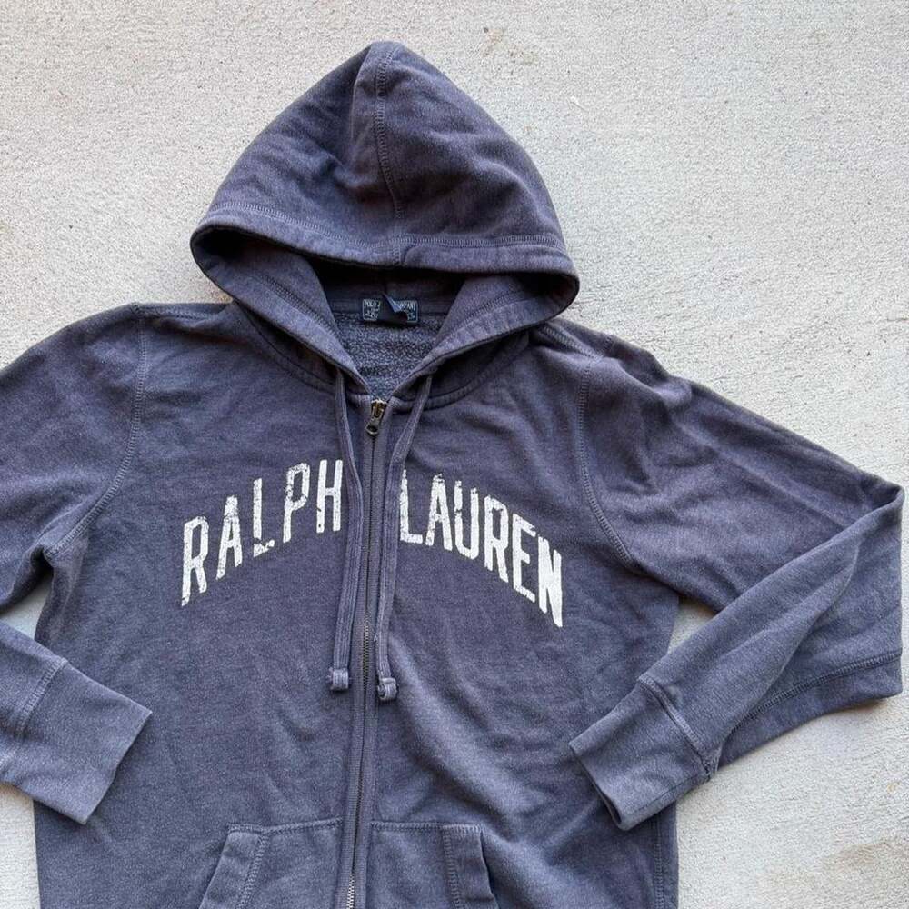 Vintage ralph lauren zipup hoodie large